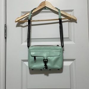 Rebecca Minkoff Mini MAC, Mint w/ black hardware